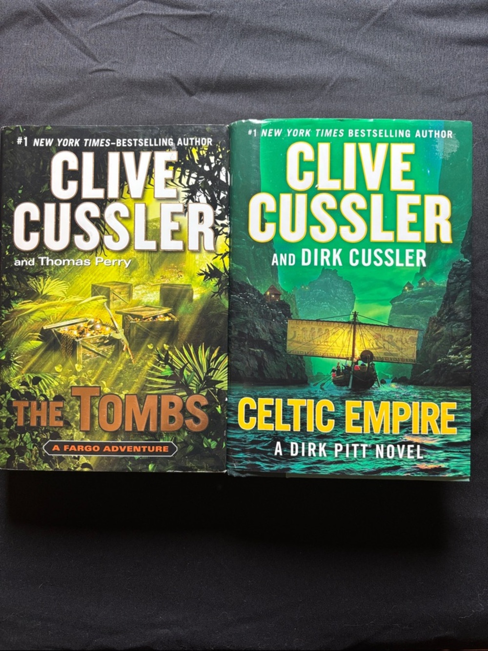 Clive Cussler - 2 Book Bundle - The Tombs & Celtic Empire - Hardcover 🤺